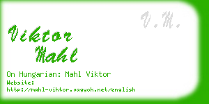 viktor mahl business card